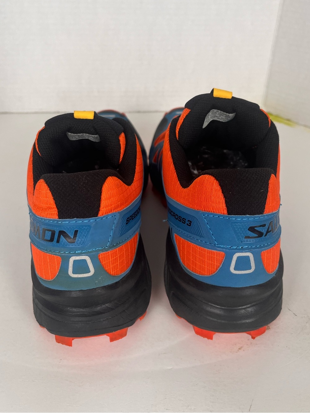 Salomon Speedcross 3 Trail Running Shoes Mens 8/Womens 9.5 Orange Blue Hiking - Picture 6 of 10